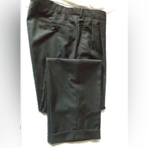 Ermenegildo Zegna Gray Wool Blend Cuffed Trousers Sz 32
